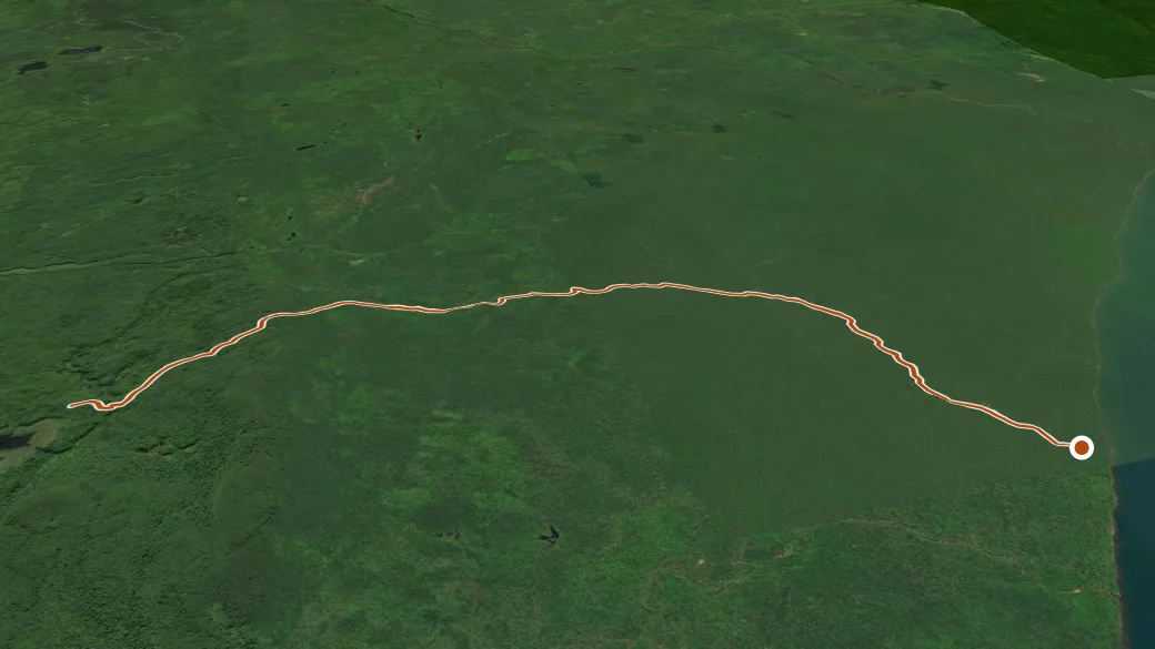 3-D terrain view of North Country Trail_Iron Belle Trail
