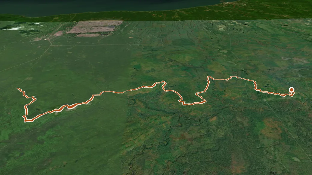 3-D terrain view of Ottawa National Forest