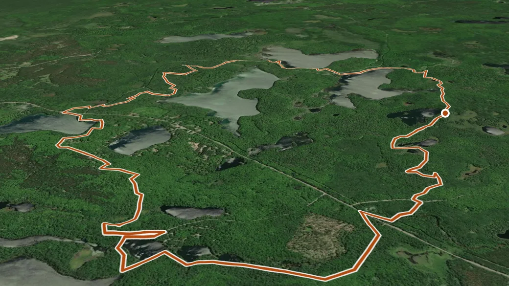 3-D terrain view of Brunos Run
