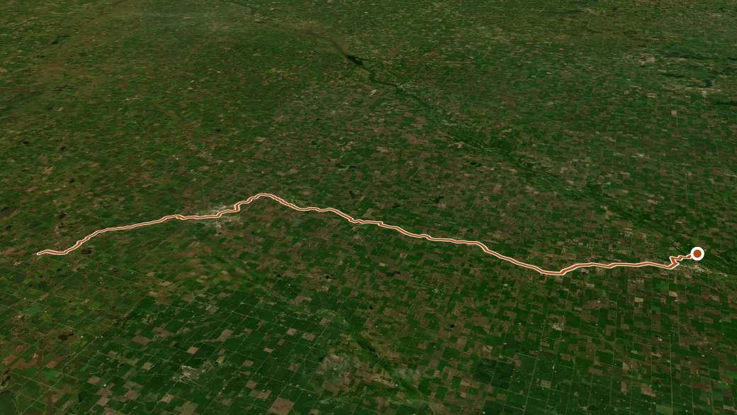 3-D terrain view of Redwood River