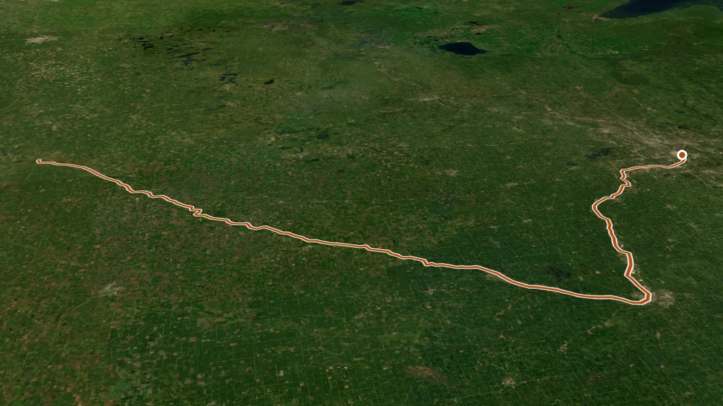 3-D terrain view of Minnesota River