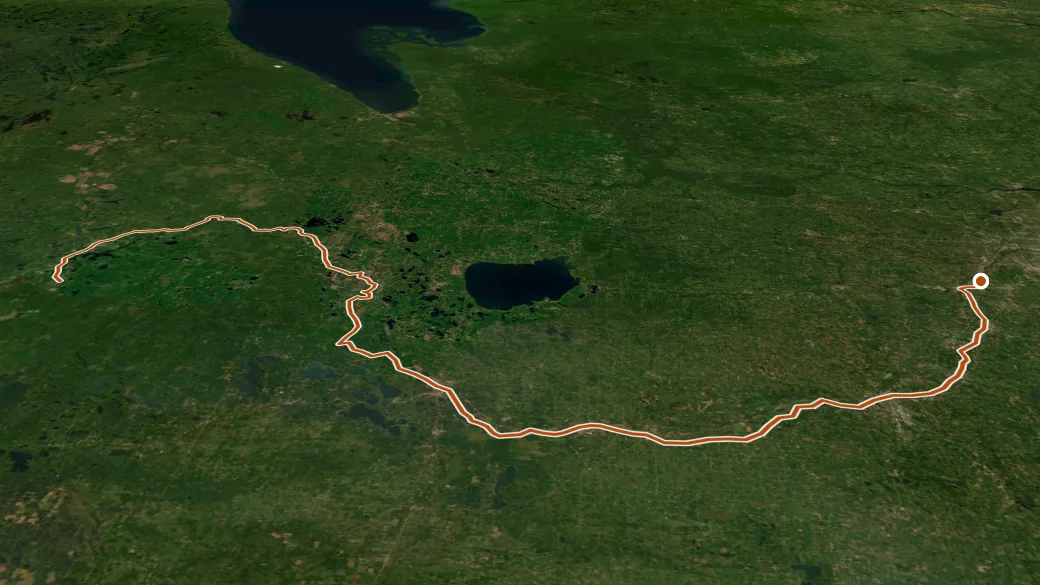 3-D terrain view of Mississippi River