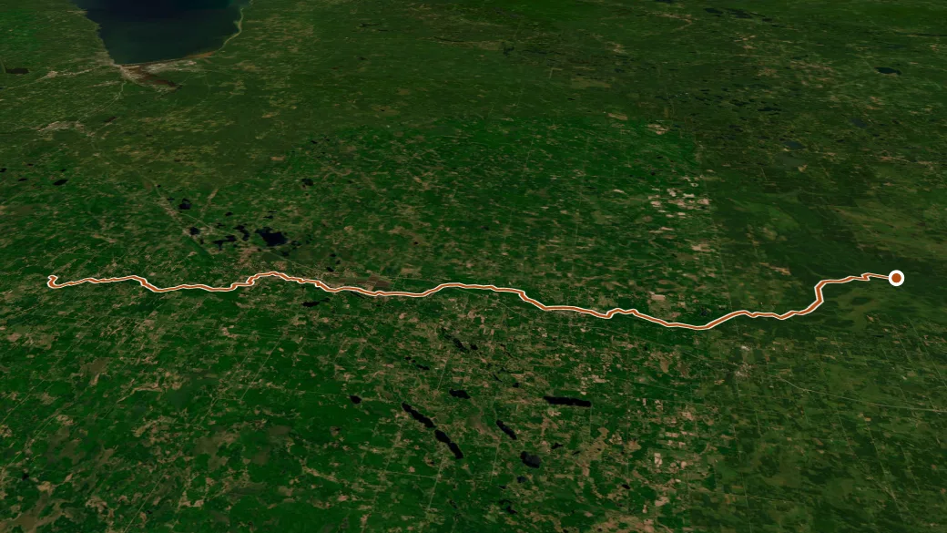 3-D terrain view of Kettle River