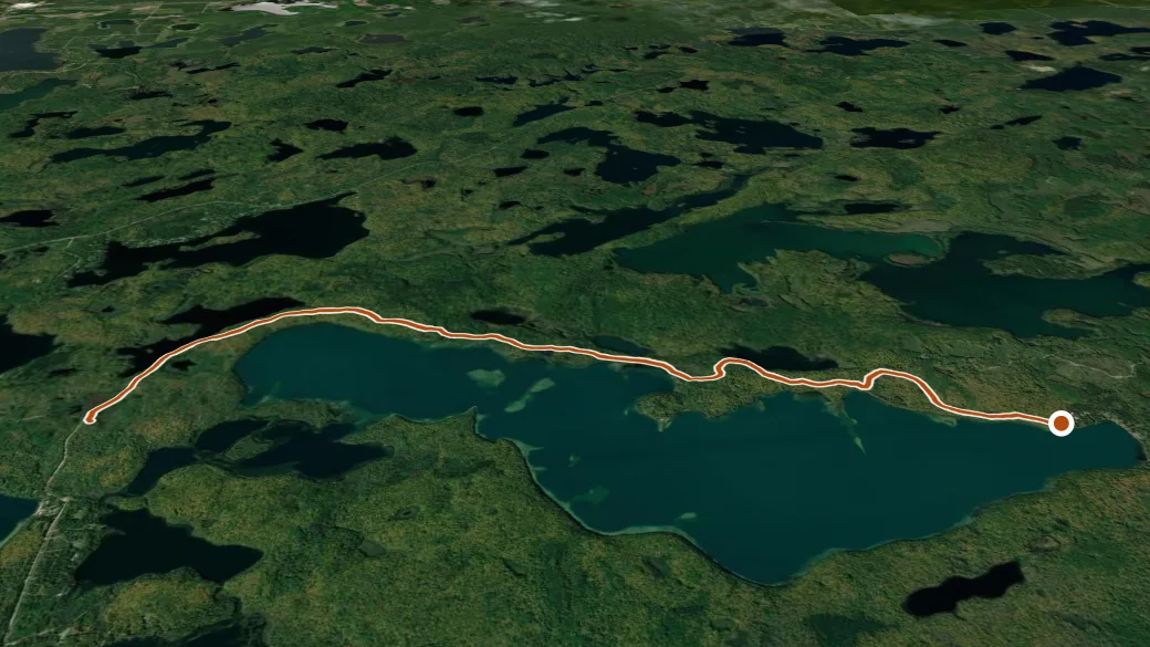 3-D terrain view of Trout Lake Trail