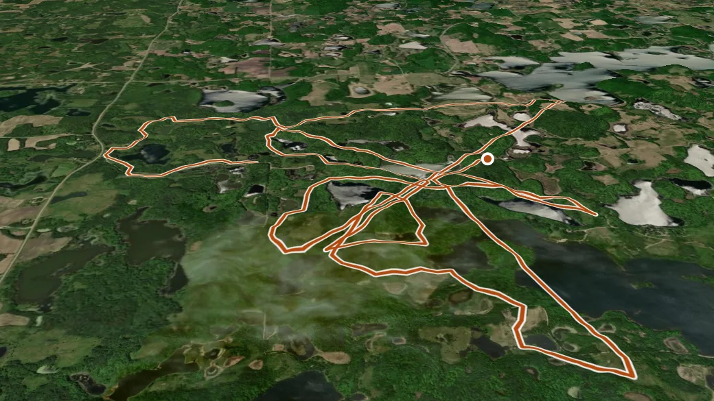 3-D terrain view of Park Trail