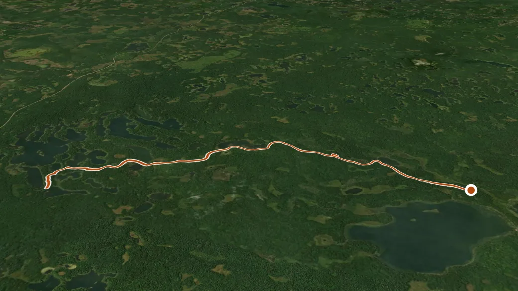 3-D terrain view of Nicollet Trail