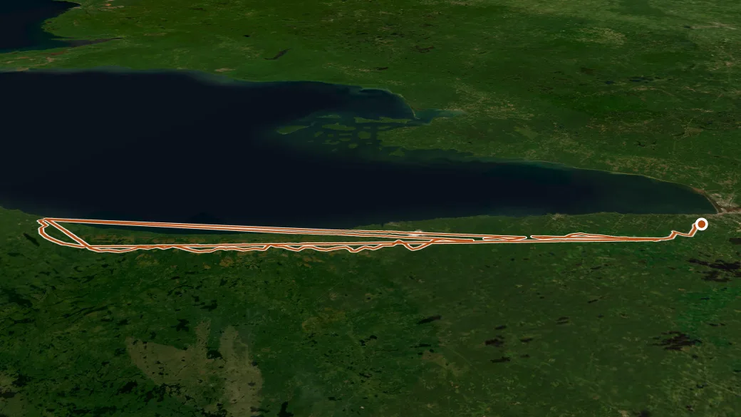 3-D terrain view of C.J. Ramstad/North Shore State Trail