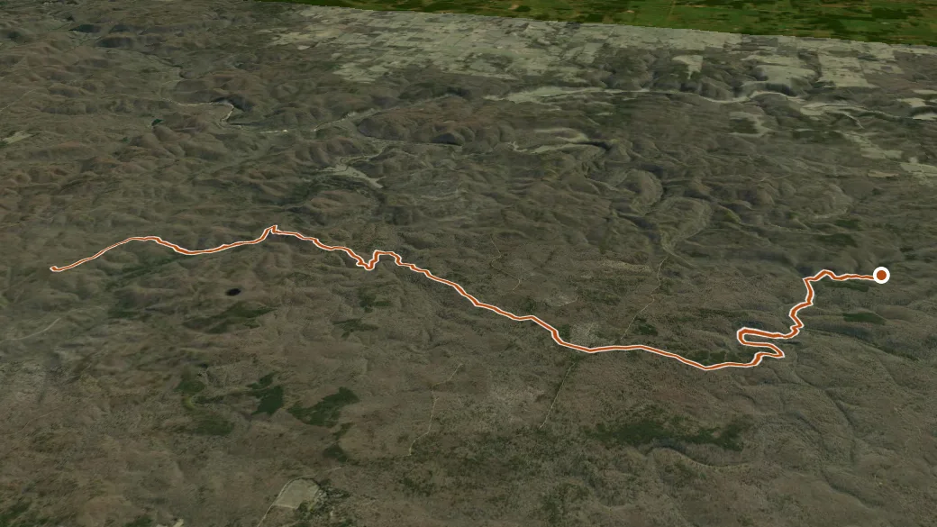 3-D terrain view of Blue Ridge Horse Trail