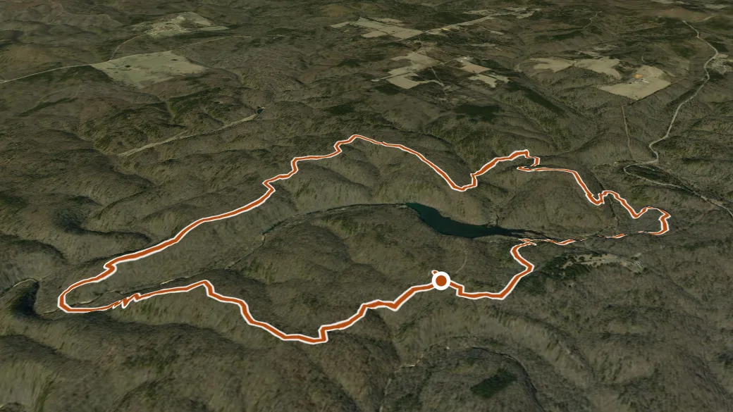 3-D terrain view of Ridge Runner-Short Loop