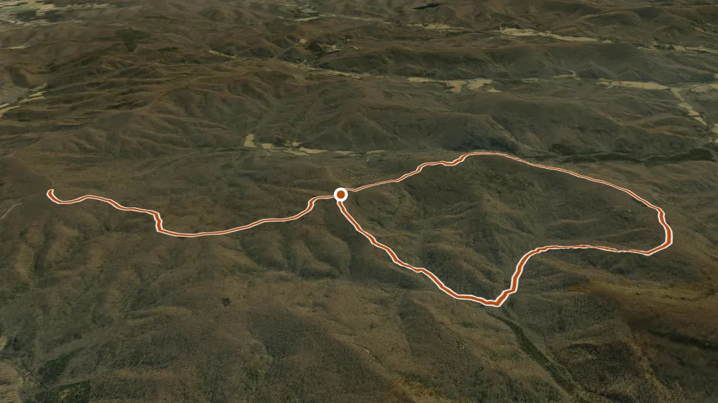 3-D terrain view of Bell Mountain