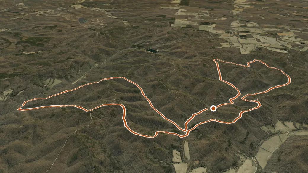 3-D terrain view of John J Audubon Trail
