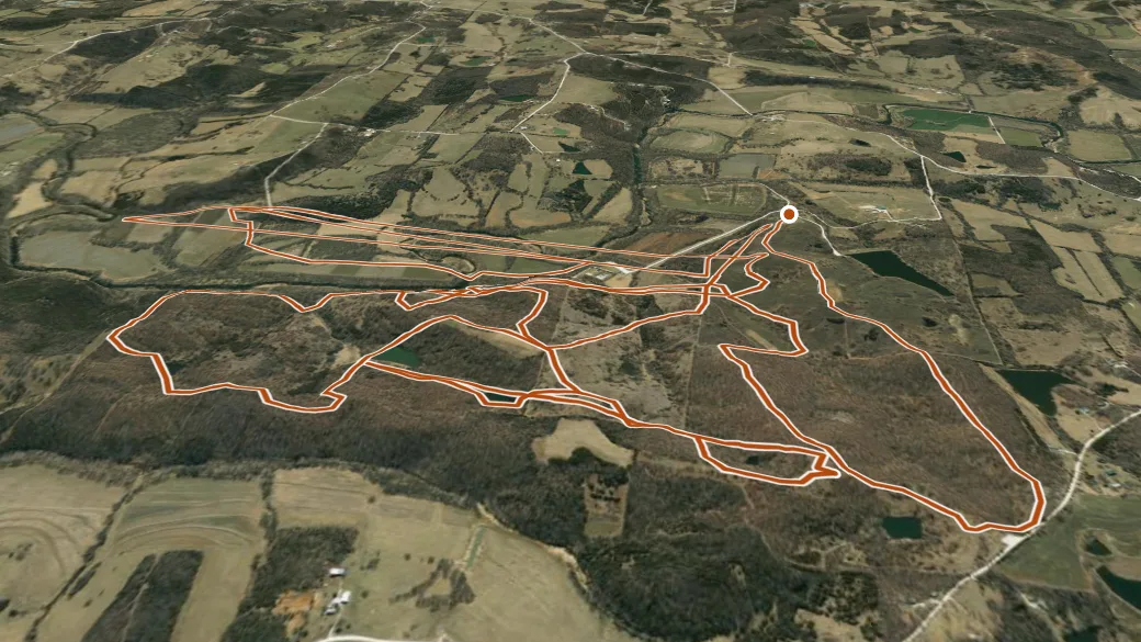 3-D terrain view of Moreau Creek Trail