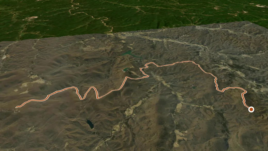 3-D terrain view of Ozark Trail