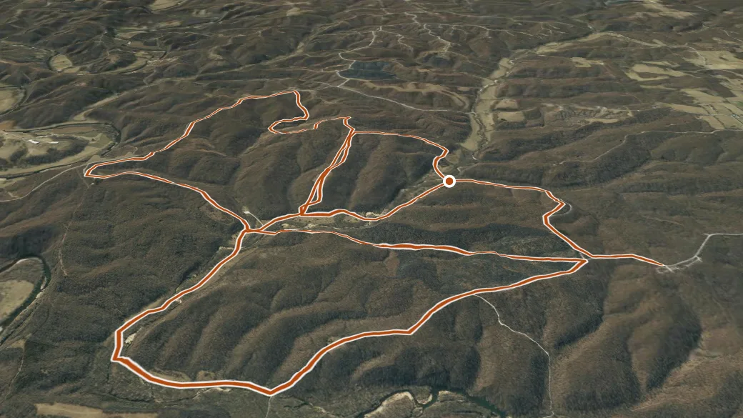 3-D terrain view of Blue Trail
