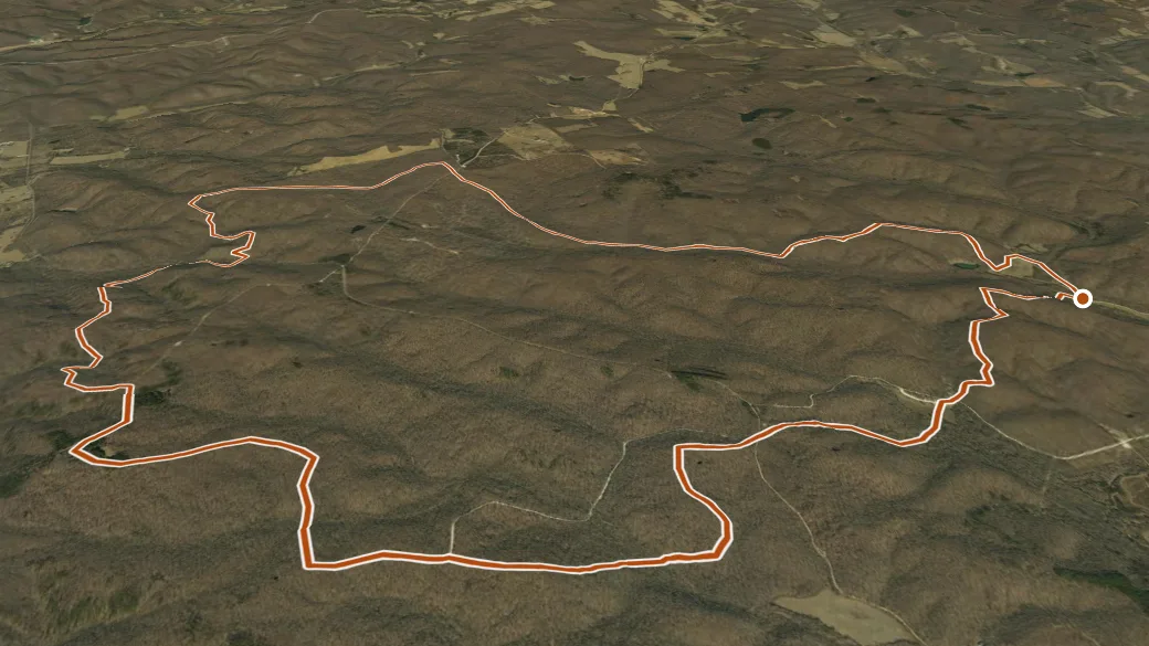 3-D terrain view of Orange Trail
