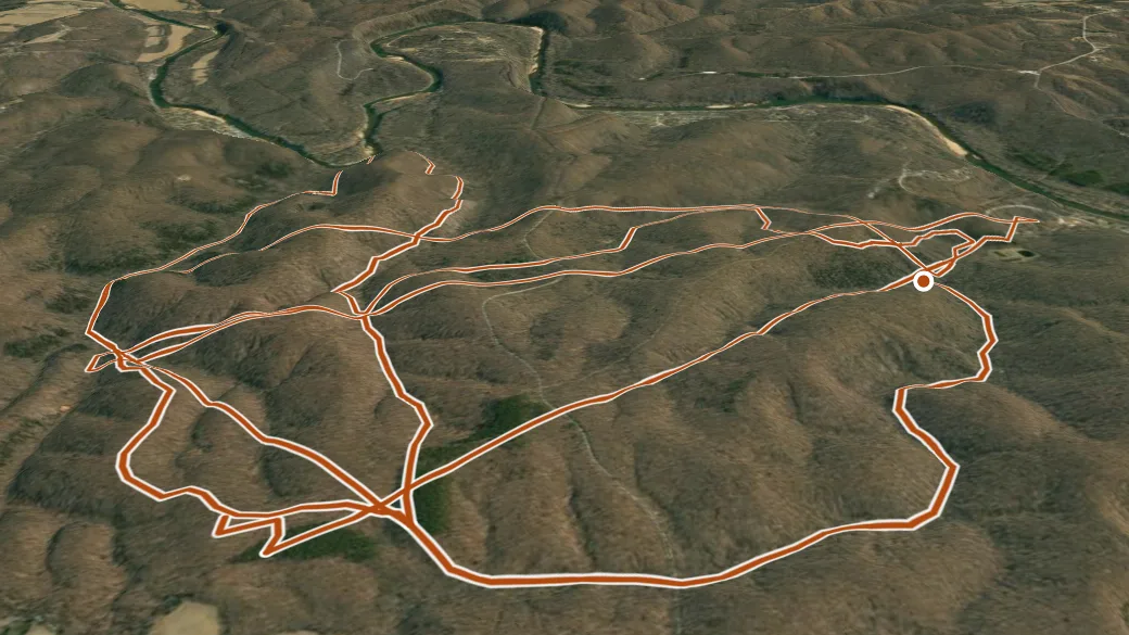3-D terrain view of Wilderness Trail