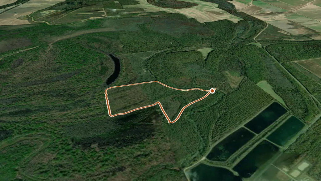 3-D terrain view of Dollar Lake Trail