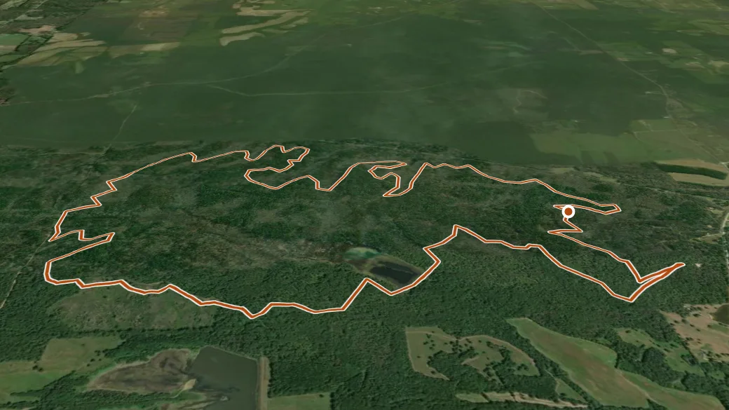 3-D terrain view of Chickasaw Atv Trail
