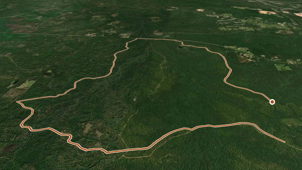 3-D terrain view of Big Foot Horse - Red Loop