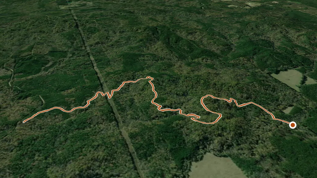 3-D terrain view of North Trail