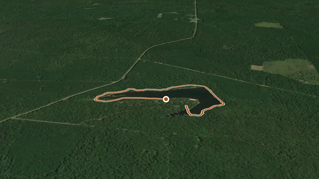 3-D terrain view of Marathon Lake Hiking