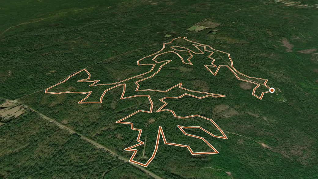 3-D terrain view of Bethel Ohv Trail - South Loop