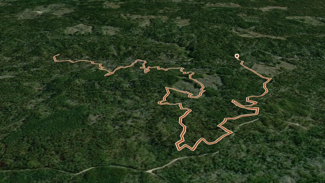 3-D terrain view of Richardson Creek Trail