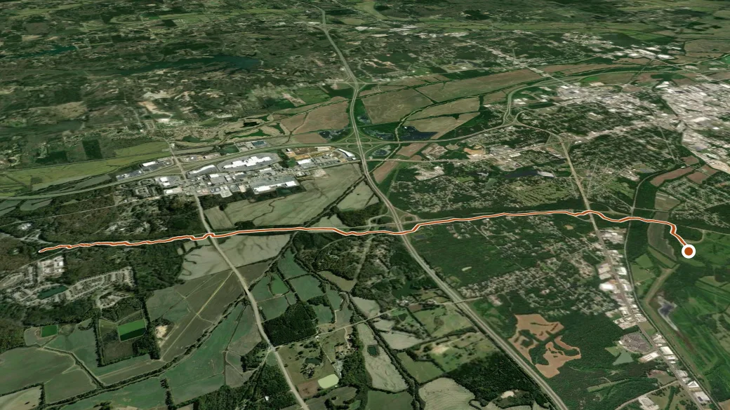 3-D terrain view of TU National Scenic Trail