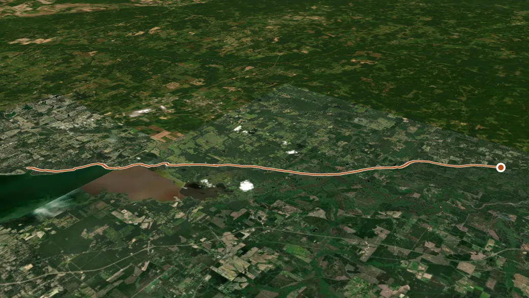 3-D terrain view of RI National Scenic Trail