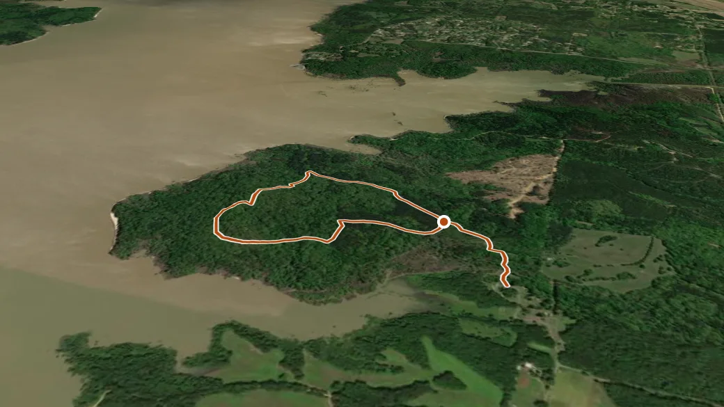 3-D terrain view of Spyglass Hill Trail