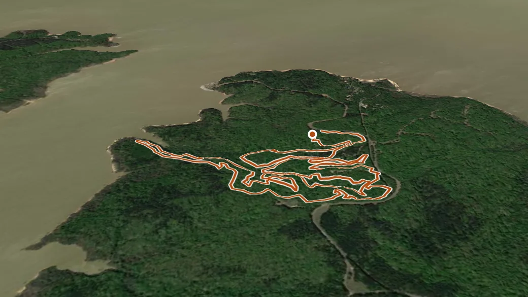 3-D terrain view of Expert Loop