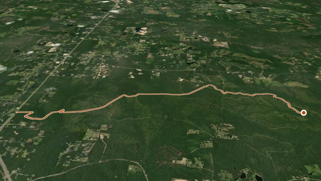 3-D terrain view of Tuxachanie Trail