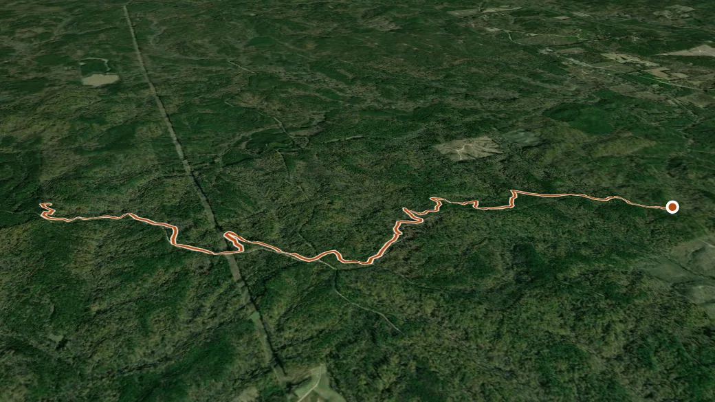 3-D terrain view of Sheep Ranch Trail