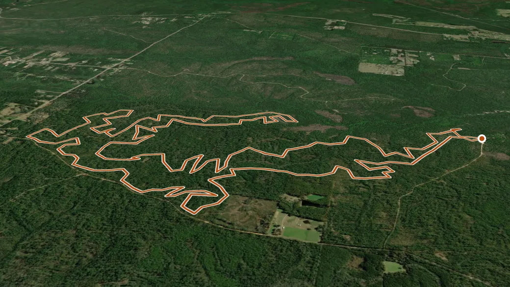 3-D terrain view of Bethel Ohv Trail - North Loop