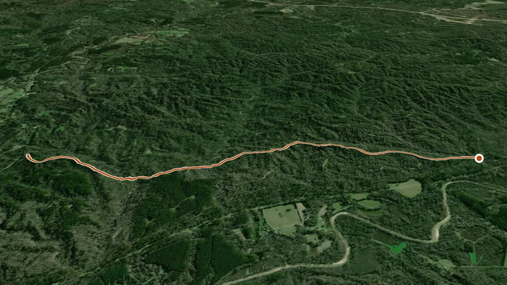 3-D terrain view of NA National Scenic Trail (Potkopinu)
