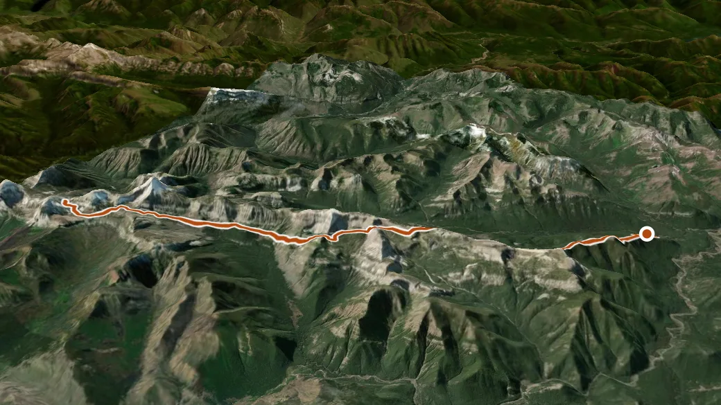 3-D terrain view of Chair Mountain Trilobites