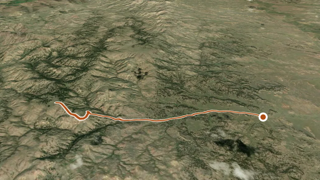 3-D terrain view of Brian Creek