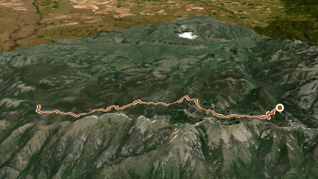 3-D terrain view of High Lakes