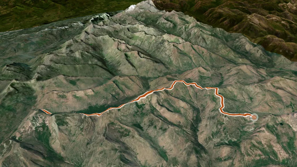 3-D terrain view of Blackfoot Divide