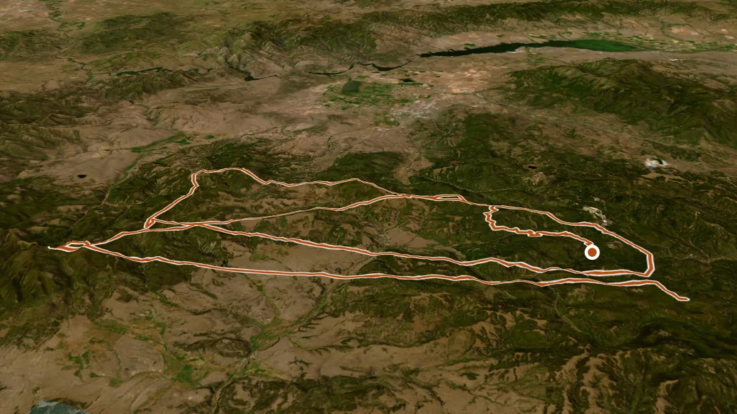 3-D terrain view of Continental Divide National Scenic Trail
