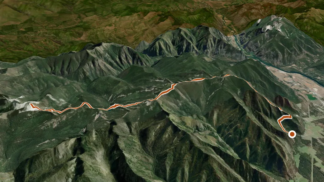 3-D terrain view of Silcox-Headley