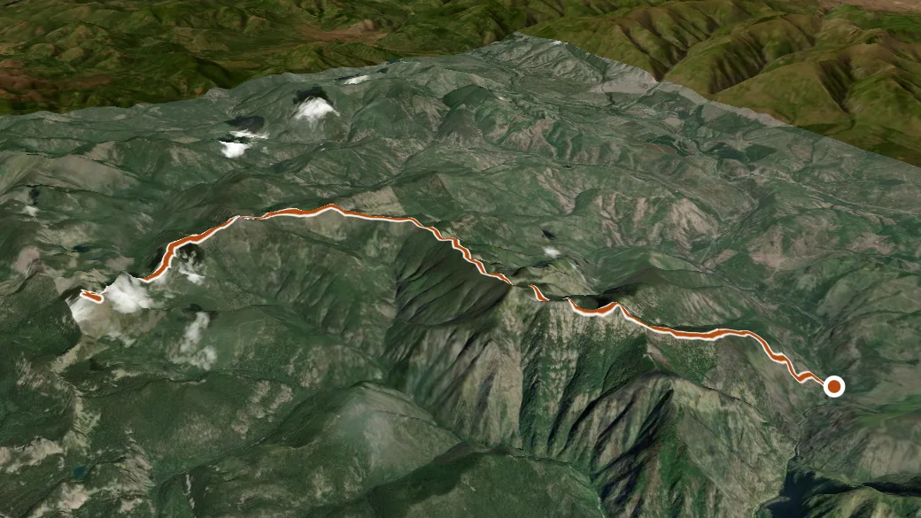 3-D terrain view of Sundance Ridge