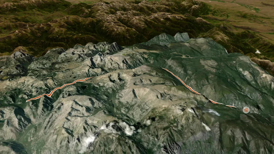 3-D terrain view of West Fork Stillwater