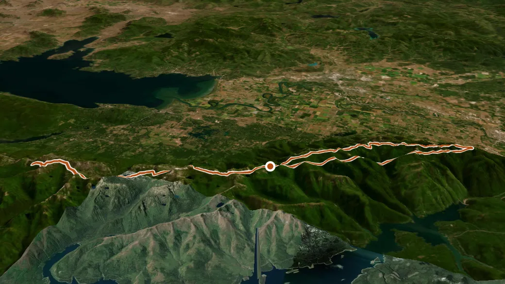 3-D terrain view of Alpine 7