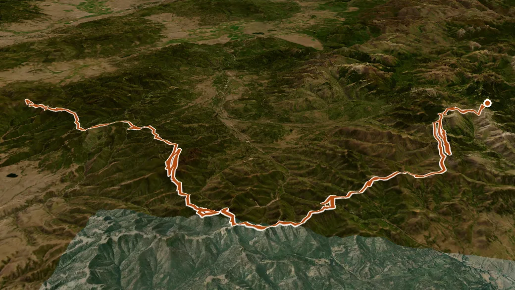 3-D terrain view of Continental Divide