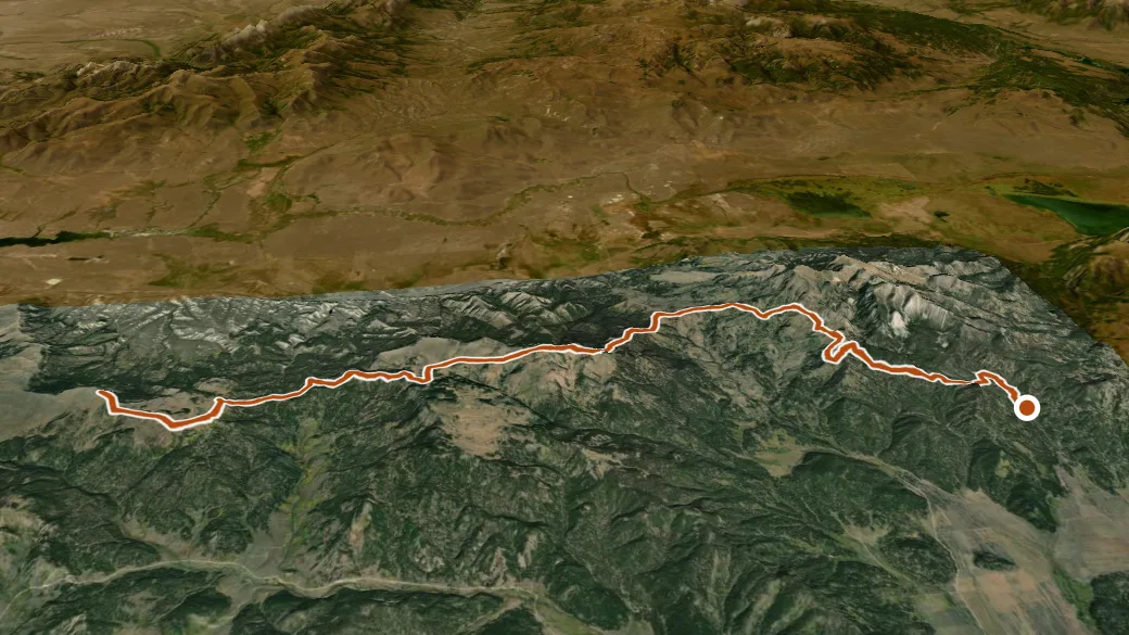 3-D terrain view of cdt