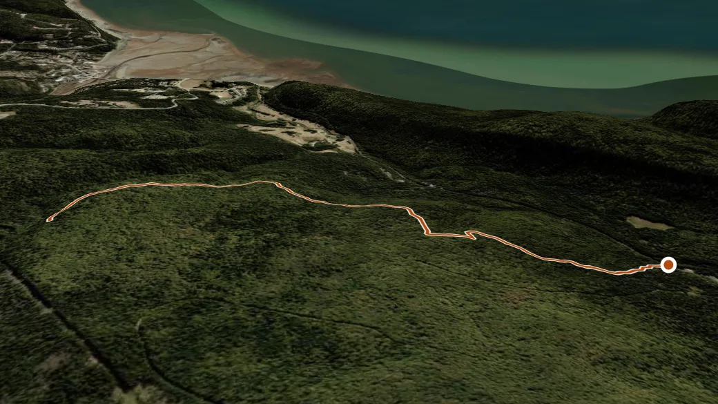3-D terrain view of Tippen Lot North