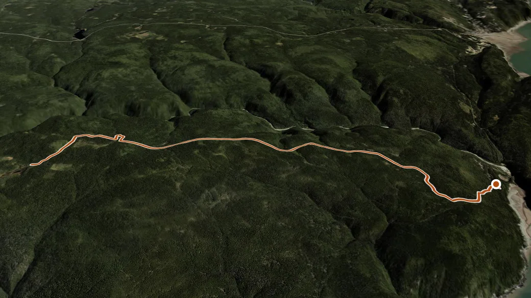 3-D terrain view of Marven Lake