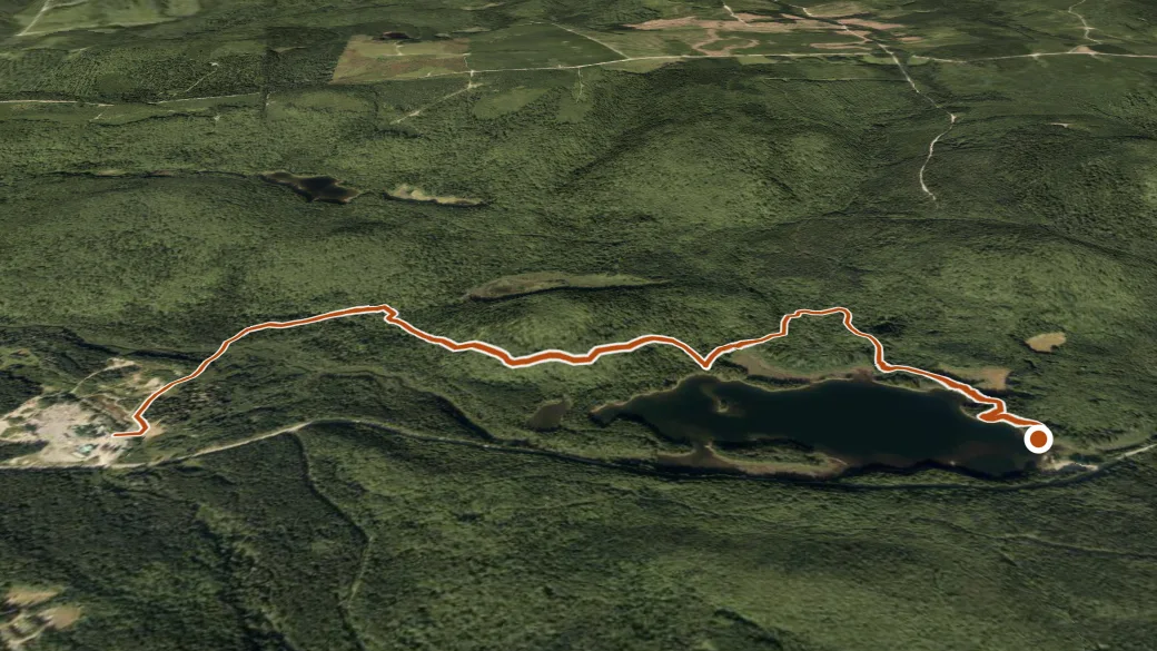 3-D terrain view of Adair Trail