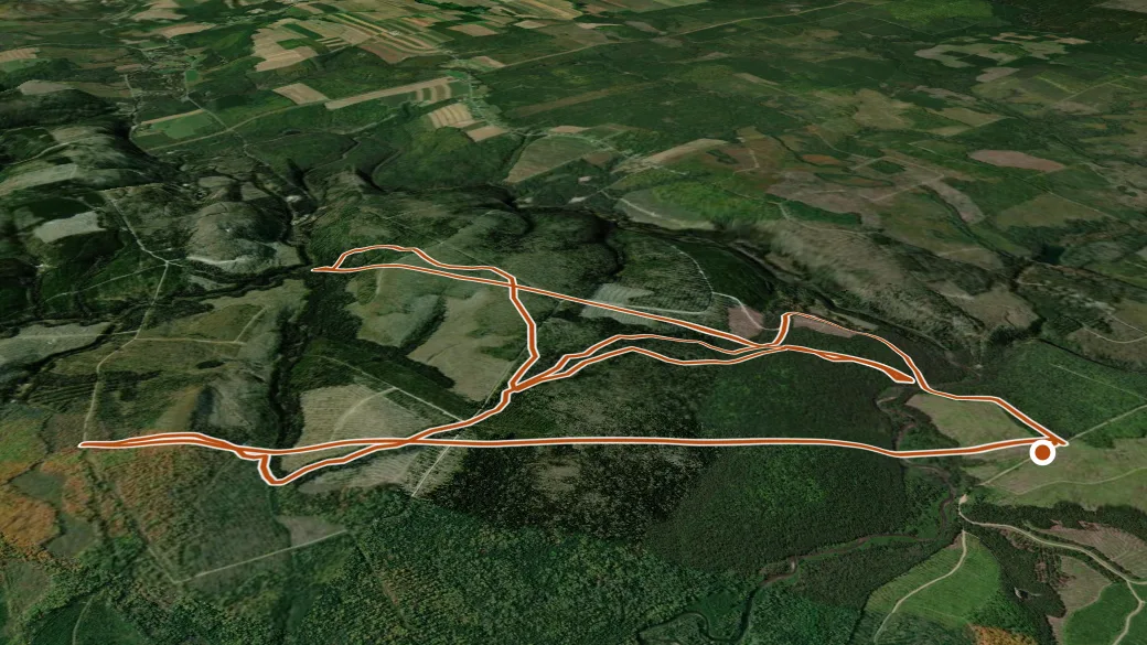 3-D terrain view of Fredy's Trail